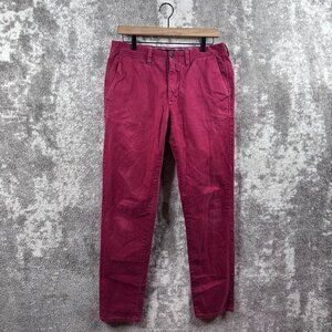 LBM 1911 Pants 48 R Mens Red Chino Trousers 32" Inseam *READ